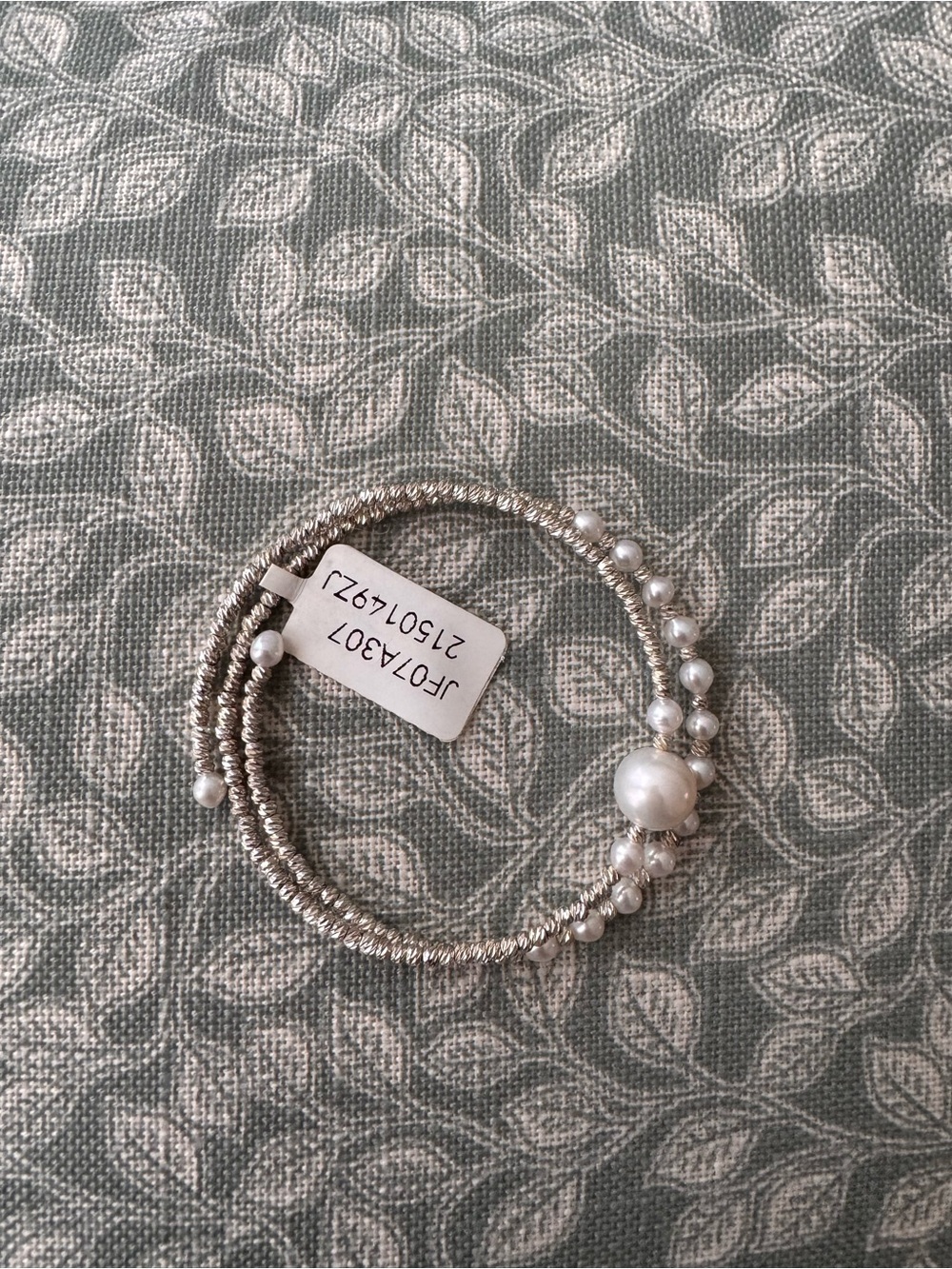 Fresh Water Pearl Silver Plated Bangle